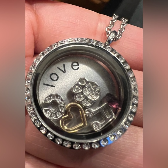 Authentic South Hill Floating locket Necklace Floating Charms Love Dog Music C - Picture 5 of 10